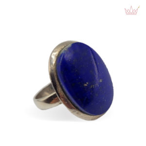 Sapphire Silver Oval-Ring
