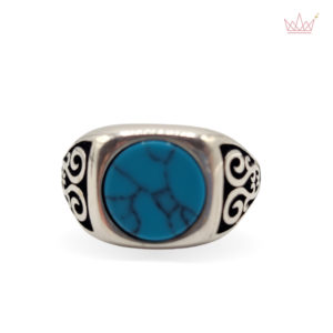 Turquoise - Light Sky Blue Circular Ring