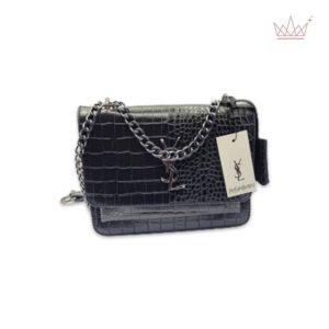 Black Leather Saint Laurent Elegant Ladies Handbag